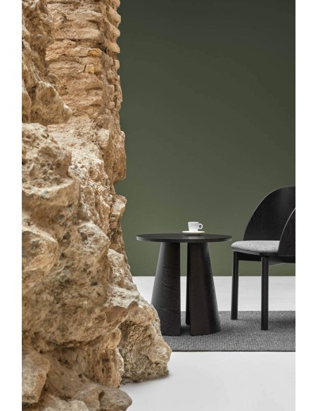 MESA DE CANTO REDONDO TEULAT CEP 50, COR PRETA