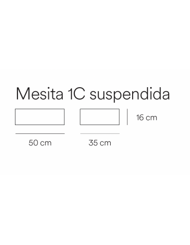 Mesa de cabeceira SUSPENSA minimalista TEULAT...