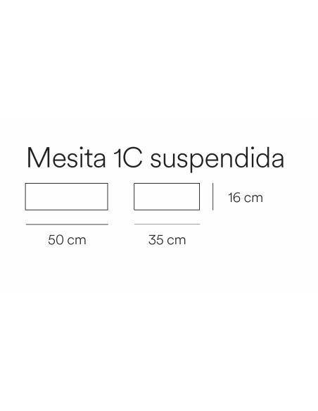 TEULAT MESITA SUSPENDIDA minimalista ARISTA 50 x 16, 1 Cajon, burdeos y roble