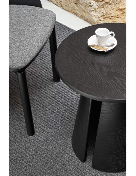 MESA DE CANTO REDONDO TEULAT CEP 50, COR PRETA