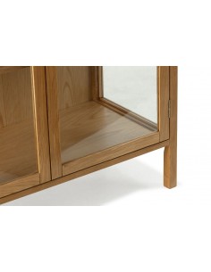 Aparador mediterrânico CECI 180 x 80, vidro e MDF carvalho 2