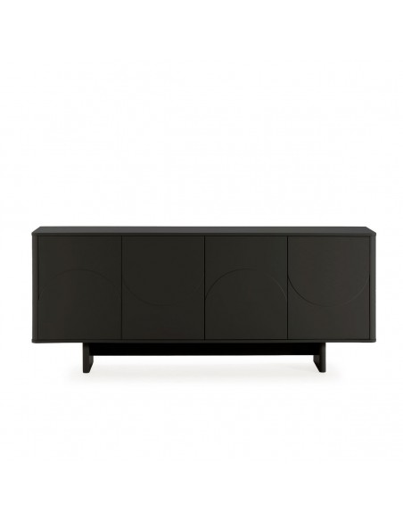 Aparador minimalista SOLEI 180 x 75, MDF lacado en negro