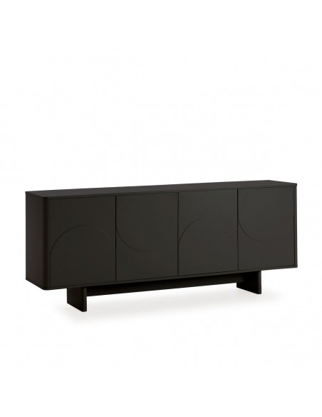 Aparador minimalista SOLEI 180 x 75, MDF lacado en negro
