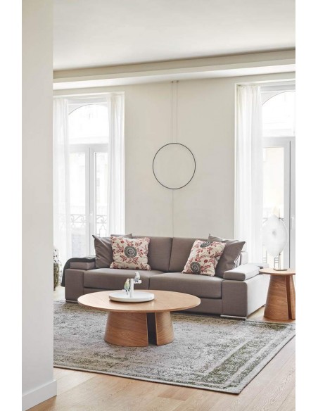 TEULAT MESA CENTRO REDONDA CEP 110, COLOR FRESO NATURAL