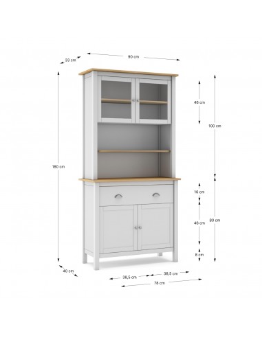 Buffet mediterráneo MISTI 90 x 180, madera pino...