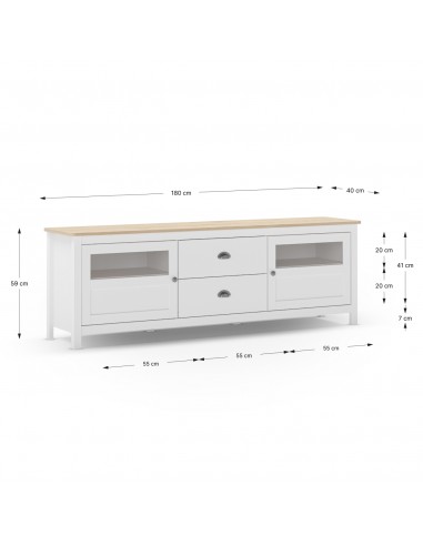 Mueble de TV mediterráneo MISTI 180 x 59,...