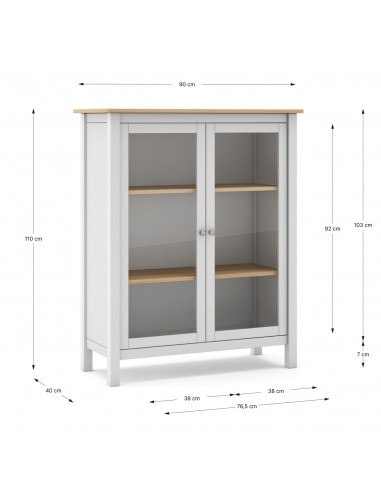 Vitrina mediterráneo MISTI 90 x 110, madera...