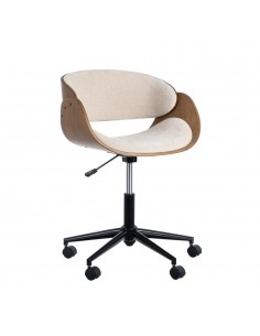 Silla de oficina NARA con ruedas estilo vintage, tela...