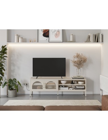 Mueble de TV metálico Moderno Diora Crema 160...