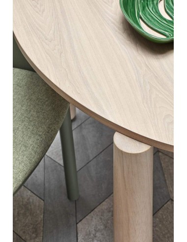 MESA REDONDA TEULAT ATLAS 120, COR NATURAL CINZA