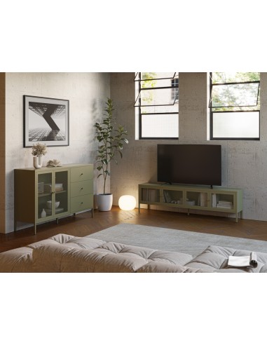 Aparador metálico minimalista FAYNA Verde 140...