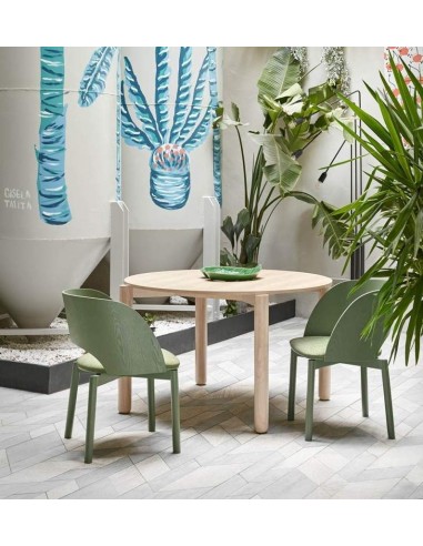 TEULAT MESA REDONDA ATLAS 120, FREIXO NATURAL