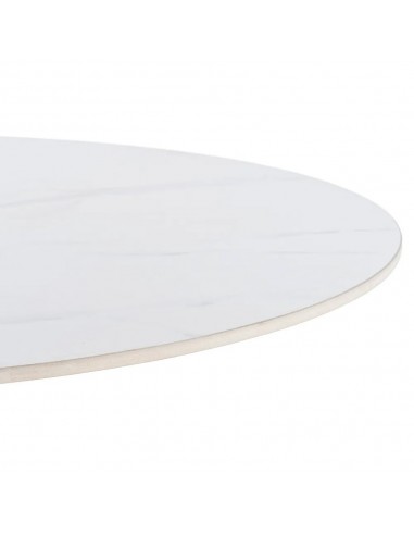 Mesa redonda Oda 100 cm. Porcelánico y Metal...