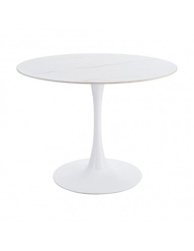 Mesa redonda Oda 100 cm. Porcelánico y Metal...