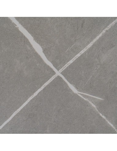 Mesa redonda Oda 100 cm. Porcelânico cinza e...