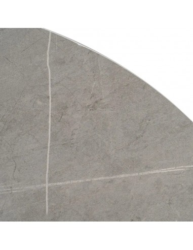 Mesa redonda Oda 100 cm. Porcelânico cinza e...