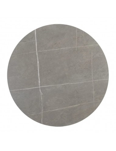Mesa redonda Oda 100 cm. Porcelánico gris y...
