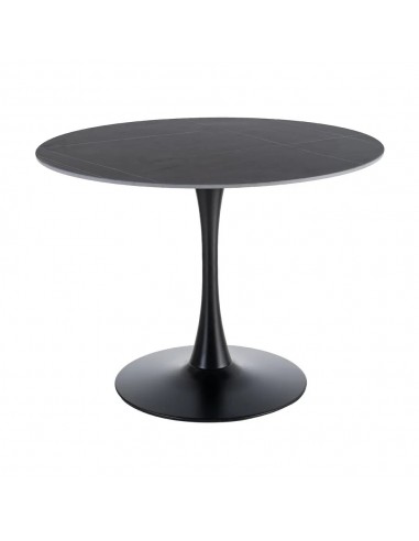 Mesa redonda Oda 100 cm. Porcelánico y Metal...