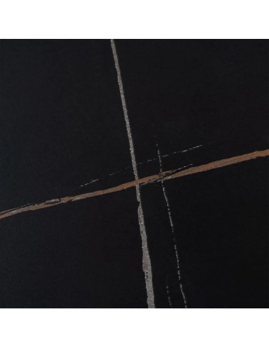 Mesa redonda Oda 100 cm. Porcelânico e metal...