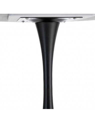 Mesa redonda Oda 100 cm. Porcelânico e metal...