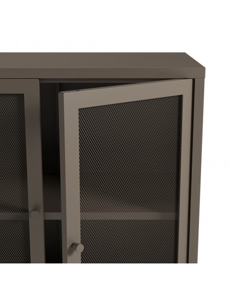 Aparador metálico minimalista FAYNA Moca 120 cm y 3 puertas