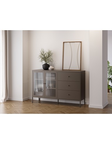 Aparador metálico minimalista LAYNA moca 140...