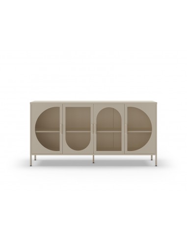 Aparador minimalista TAYRA em metal, creme, 160...