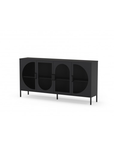 Aparador minimalista TAYRA em metal,preto, 160...