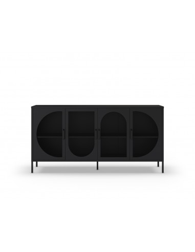 Aparador minimalista TAYRA em metal,preto, 160...