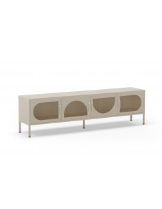 Mueble de TV metálico minimalista TAYRA crema 180 cm con...