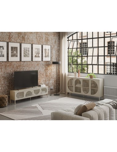 Mueble de TV metálico minimalista TAYRA crema...