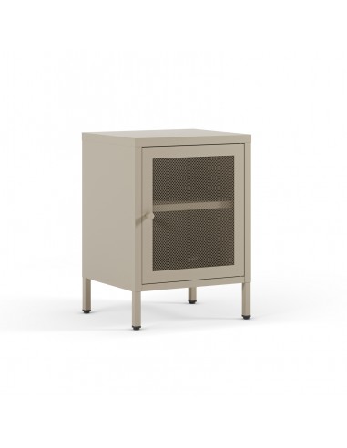 Mesita de noche metálica FAYNA arena 40x60, con...