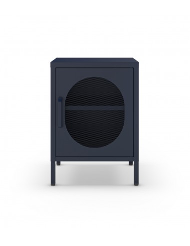 Mesita de noche metálica DIORA azul 40x60, 1...