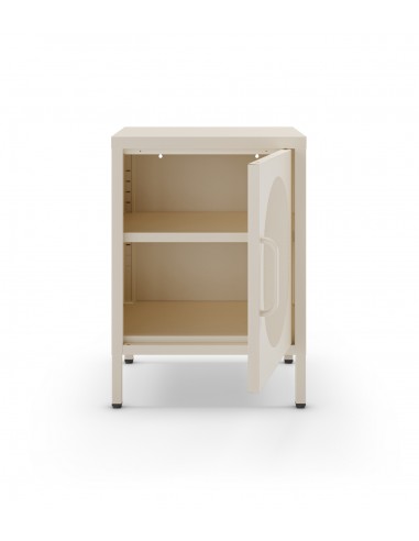 Mesa de cabeceira em metal creme DIORA 40x60...