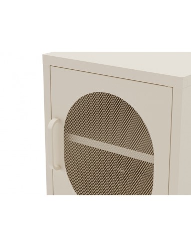 Mesa de cabeceira em metal creme DIORA 40x60...