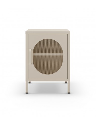 Mesa de cabeceira em metal creme DIORA 40x60...