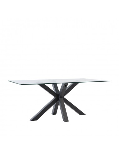 Mesa de design ARGO 160x90, vidro e pernas de...