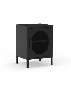 Mesita de noche metálica negro minimalista DIORA 40x60...