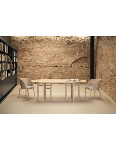 MESA DE CANA OVAL TEULAT 200X100, COR NATURAL...