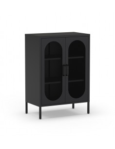 Mueble auxiliar metálico minimalista DIORA negro 70x100...