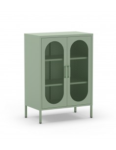 Mueble auxiliar metálico minimalista DIORA verde 70x100...