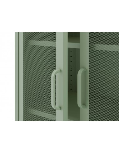 Móvel auxiliar em metal minimalista DIORA verde...