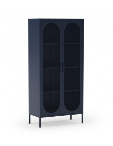 Vitrina metálica minimalista DIORA azul 80x170...