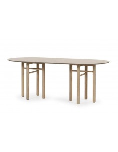 MESA OVAL DE TEULAT RUSH 200X100, CINZA NATURAL