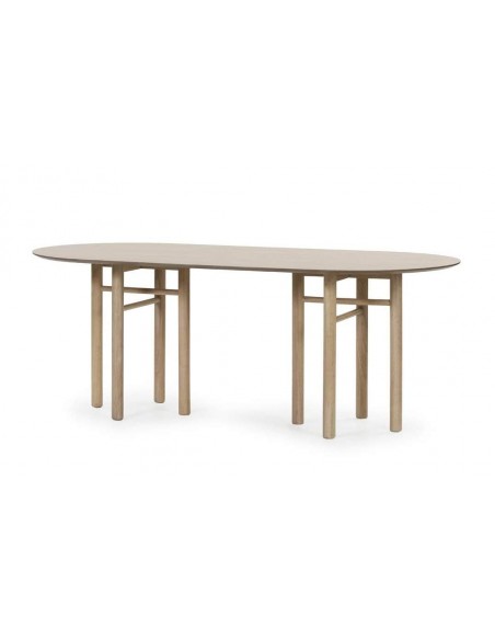 MESA OVAL DE TEULAT RUSH 200X100, CINZA NATURAL