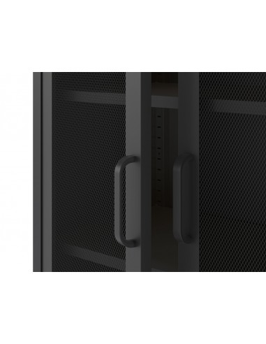 Vitrine minimalista DIORA em metal preto 80x170...