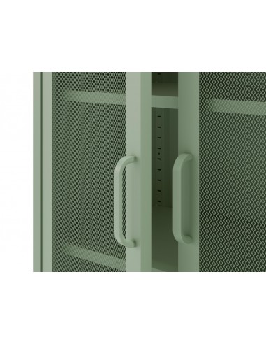 Vitrine minimalista DIORA em metal verde 80x170...