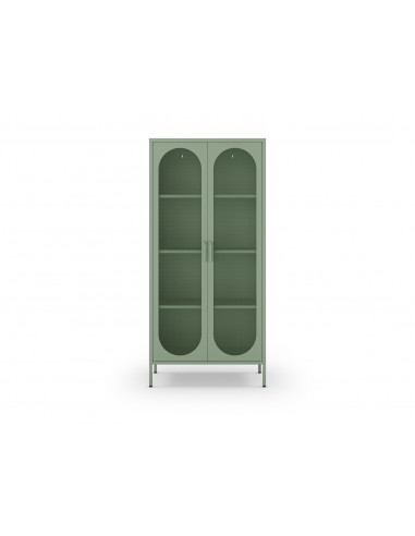 Vitrine minimalista DIORA em metal verde 80x170...