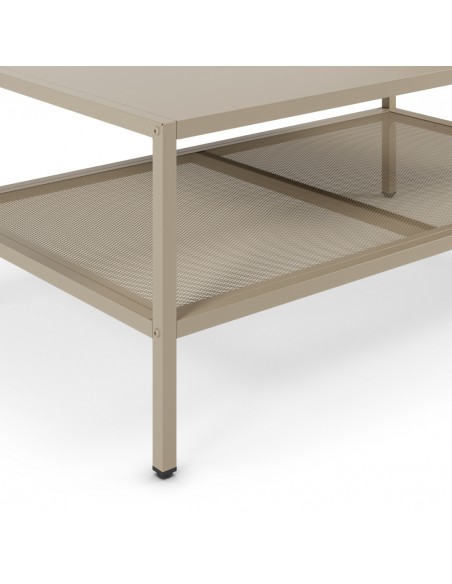 Mesa de centro metalica minimalista FAYNA arena 100x40 cm