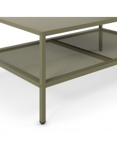 Mesa de centro metálica minimalista FAYNA verde 100x40 cm 2
